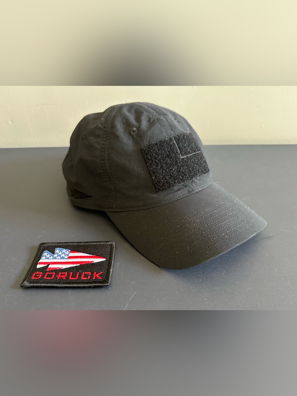GORUCK Performance TAC Hat Black TOUGHDRY with Patch Cap One Size Fits All EUC